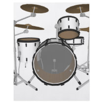 Drums: White Drum Kit: 3D Model: