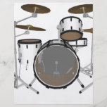 Drums: White Drum Kit: 3D Model: Flyers