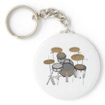 Drums: White Drum Kit: 3D Model: Keychains