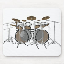 Drums: White Drum Kit: 3D Model: