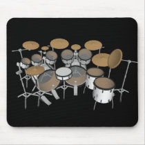 Drums: White Drum Kit: 3D Model: Mousepad