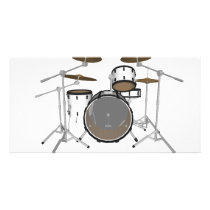 Drums: White Drum Kit: 3D Model:
