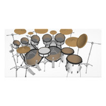 Drums: White Drum Kit: 3D Model: