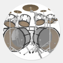 Drums: White Drum Kit: 3D Model: Sticker