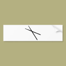 drumsticks icon bumper stickers