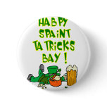 Drunk Leprechaun Pinback Buttons