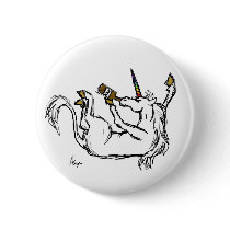 Drunk Unicorn Button