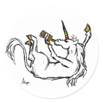 Drunk Unicorn Stickers