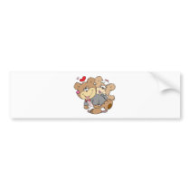 drunk with love cute wedding bears bumper stickers