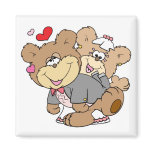 drunk with love cute wedding bears fridge magnet