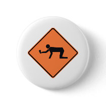 Drunk Zone Highway Sign Pin