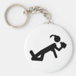 drunken hang over girl key chain