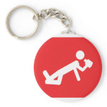 drunken man icon key chain
