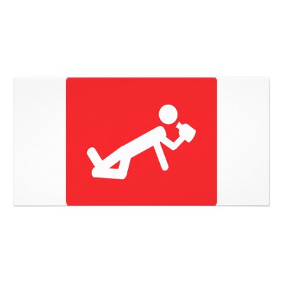 drunken man icon photo greeting card by TomaniacLines