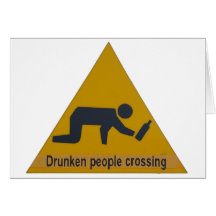 Drunken People Crossing Cards