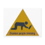 Drunken People Crossing Postcards