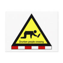 Drunken people crossing ⚠ Thai Sign ⚠