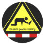 Drunken people crossing ⚠ Thai Sign ⚠ Sticker