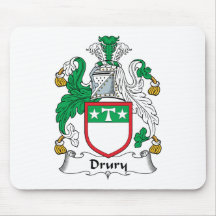 Drury Family Crest Mouse Mats