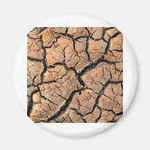 dry  soil  / crack earth fridge magnet
