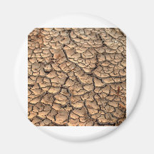 dry  soil  / crack earth fridge magnet