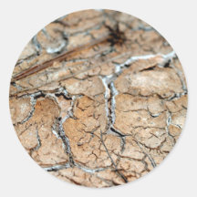 dry  soil  / crack earth round sticker