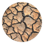 dry  soil  / crack earth round sticker