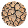 dry  soil  / crack earth round sticker