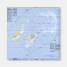 Dry Tortugas Map Refrigerator Magnets