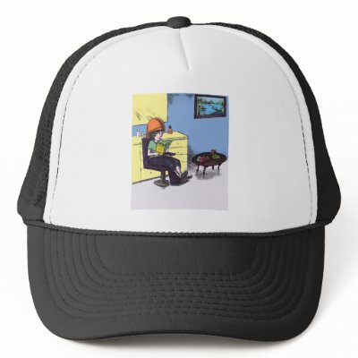 Drying Hair in a Beauty Salon Mesh Hats by SerenethosArt