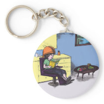 Drying Hair in a Beauty Salon Key Chains