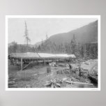Drying Salmon In Alaska 1915 Print