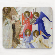 ds 558 f.67v St. Dominic with four musical angels, Mousepads