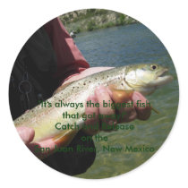 DSCN0563, "It's always the biggest fish that go... Round Stickers