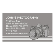 DSLR camera drawing Business Card