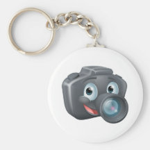 DSLR camera mascot character Key Chains
