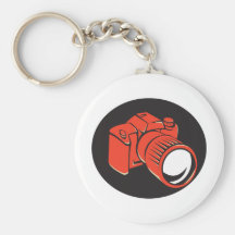 DSLR digital camera front retro Keychain