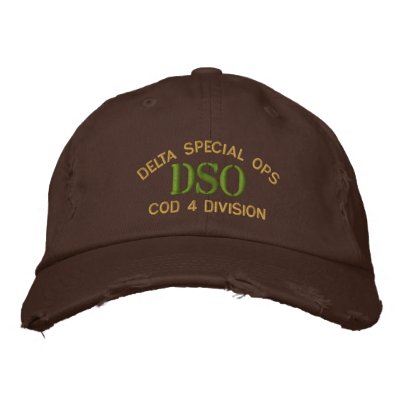 DSO COD4 Division Hat Embroidered Hat by DSOmerchandise