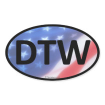DTW Oval Sticker