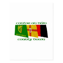 Du comté drapeaux vers le bas carte postale