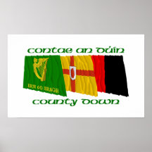 Du comté drapeaux vers le bas posters