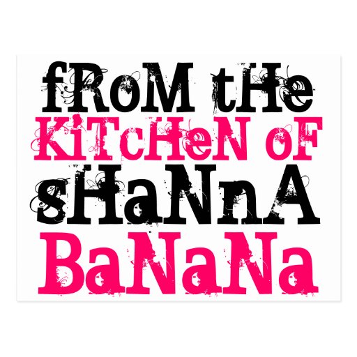 du, cuisine de, sHaNnA, banane Cartes Postales