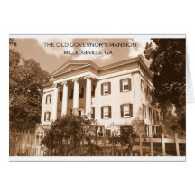 Du vieux le manoir Gouverneur, Milledgeville, la G Carte De Vœux