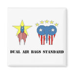 DUAL AIR BAGS STANDARD POLITICAL MAGNET DEMOCRAT