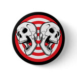 Dual Skull Target Pinback Buttons