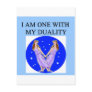 duality new age joke post card