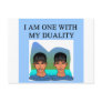 duality new age joke post card