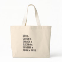 Dub Electro Glitch Dubstep Drum and Bass shirt Tote Bags