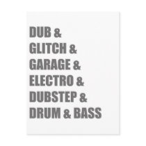 Dub Electro Glitch Dubstep Drum and Bass shirt Postcards