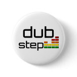 Dub Step Music with Stereo Equalizer Pinback Button